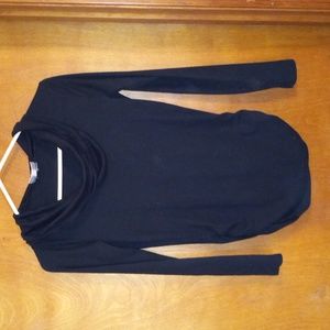 Allison Brittney Medium Black Long Sleeve Cowl Neck Shirt